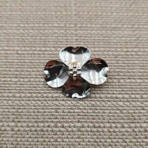 Sterling Silver Dogwood Flower Nature Pin Brooch A5101